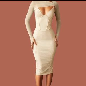 Golden Hour Cocktail Midi Dress